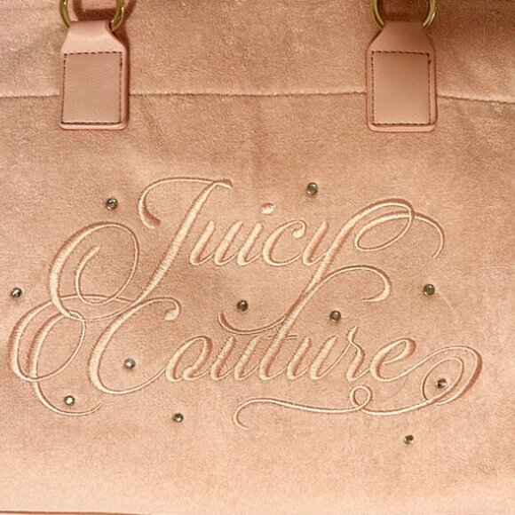 NWT Juicy Couture Crystal Pink Diamond Tote Shoulder Bag with Scarf & Bag Charm - Picture 6 of 14